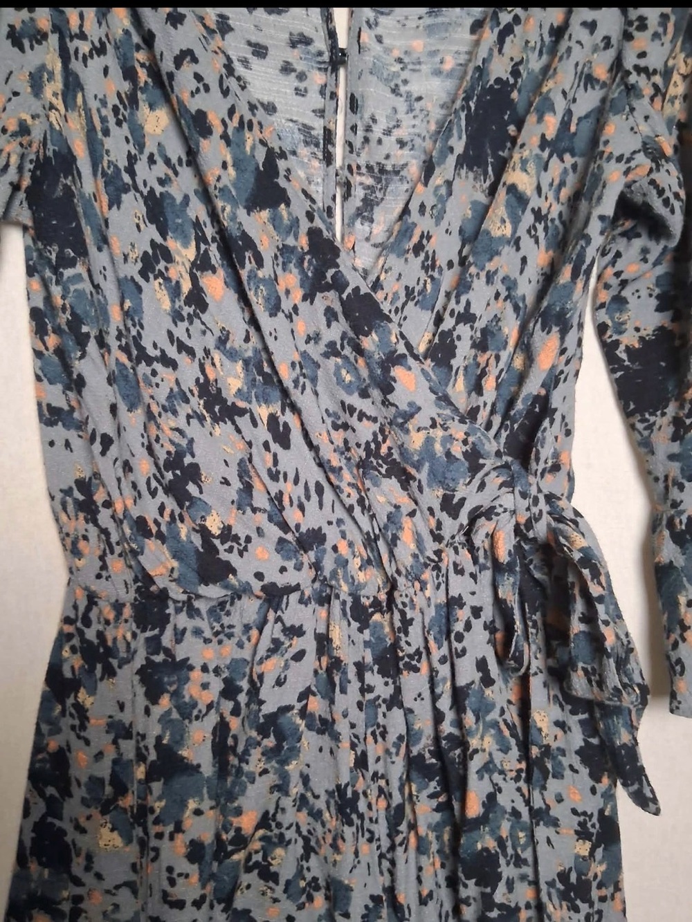 FREE PEOPLE Medium Flowy Boho  Wrap Mini Romper CottageCore whimsical